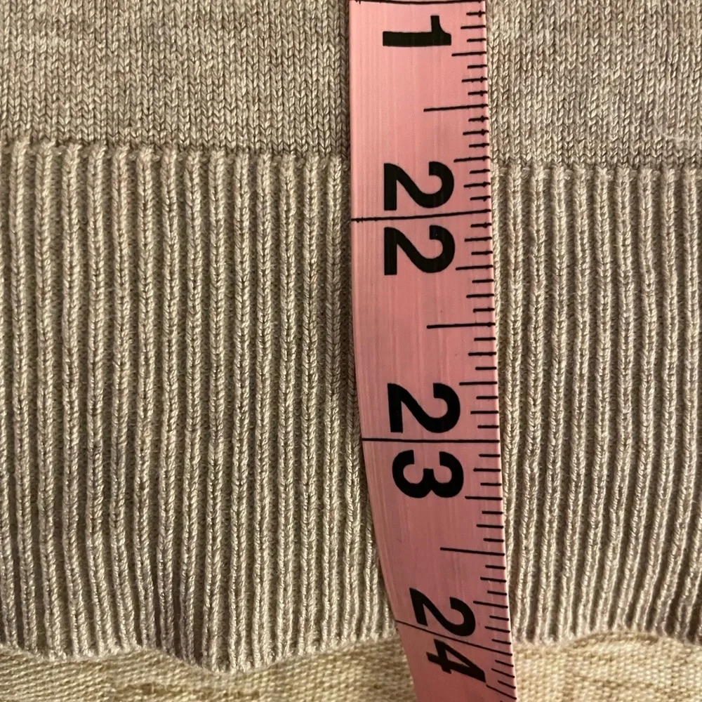 H & M Basics Short Sleeve Boxy Knit Sweater Beige/Taupe NWOT
